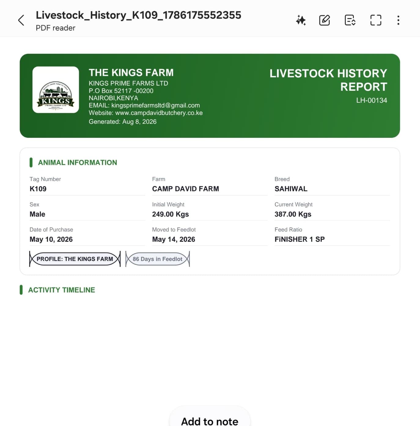 Branded PDF reports